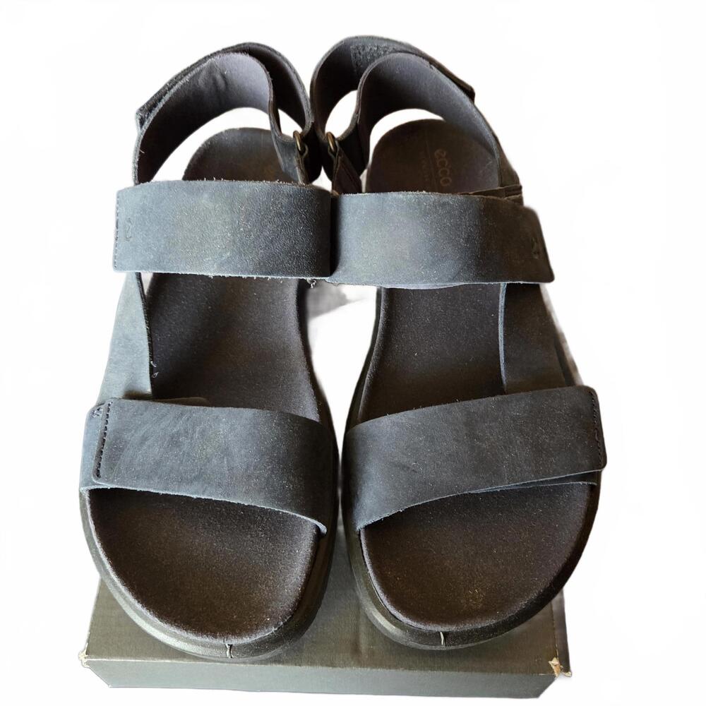 ECCO Flowt M Sandals Women EU 40 Like New Marine Blue Nubuck 540114 02038
